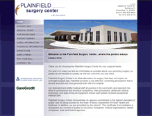 Tablet Screenshot of plainfieldsurgerycenter.com